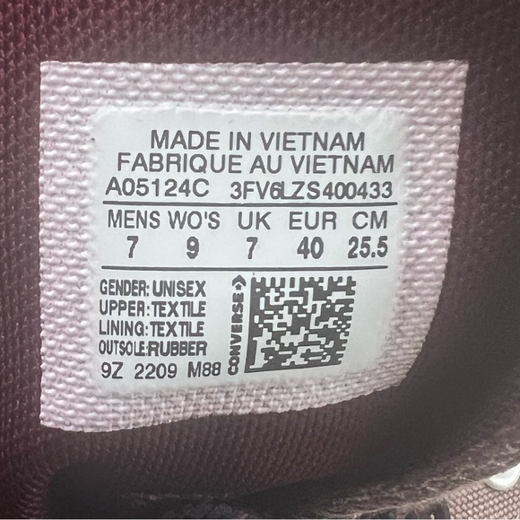 Converse Chuck Taylor All Star Lugged 2.0 HI Womens Size 9 Bordeaux NEW - Picture 12 of 15